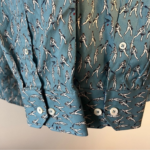 Bugatchi Mens Size Medium NWT Long Sleeve Shirt Dress Man Butterfly Print NWT - Picture 8 of 11